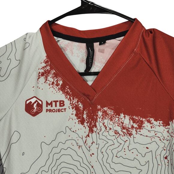 REI Coop Cycling Jersey S Women Red White MTB Project Single Track Research Team - Picture 7 of 10